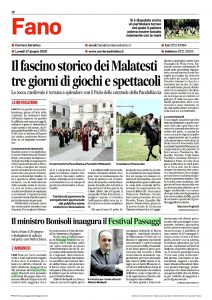Passaggi a Fano: Bonisoli inaugura il Festival