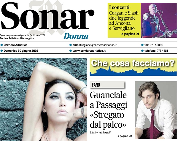 Corriere Adriatico / Guanciale a Passaggi. “Trascorro ore con gli studenti per far capire il bello del teatro”