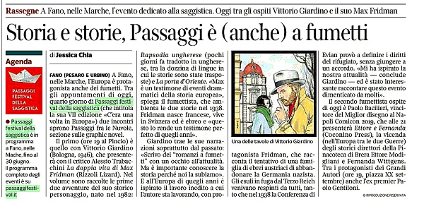 Corriere della Sera / Storia e storie, Passaggi è (anche) a fumetti