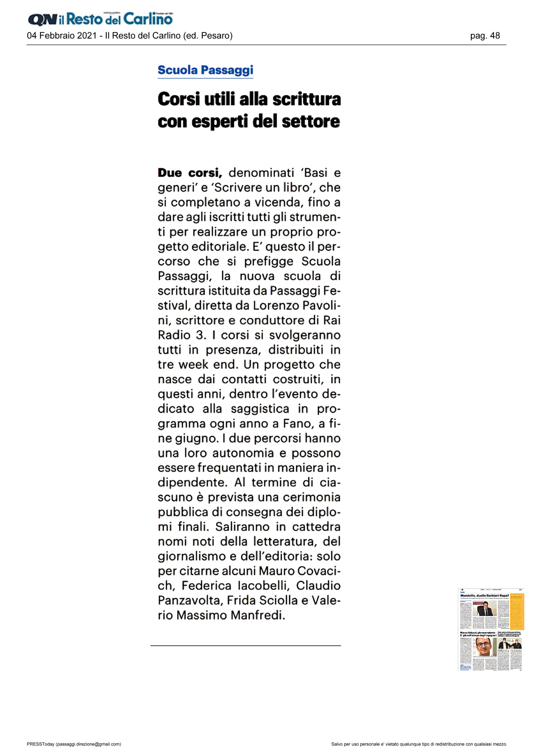 Il_Resto_del_Carlino_corsi_utili_alla_scrittura_con_esperti_del_settore