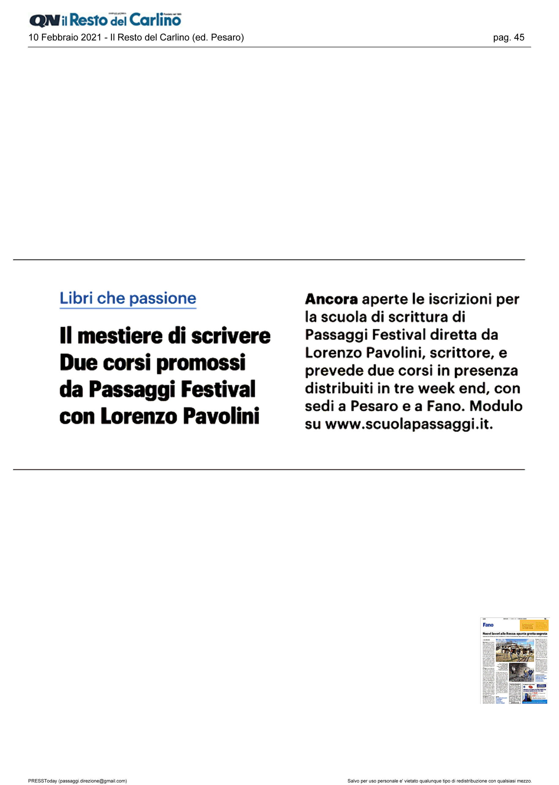 Il_Resto_del_Carlino_il_mestiere_di_scrivere_due_corsi_promossi_da_passaggi_festival